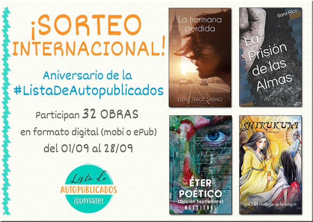 Sorteo de Aniversario de la Lista de Autopublicados (Gana 4 Obras en Formato Digital)