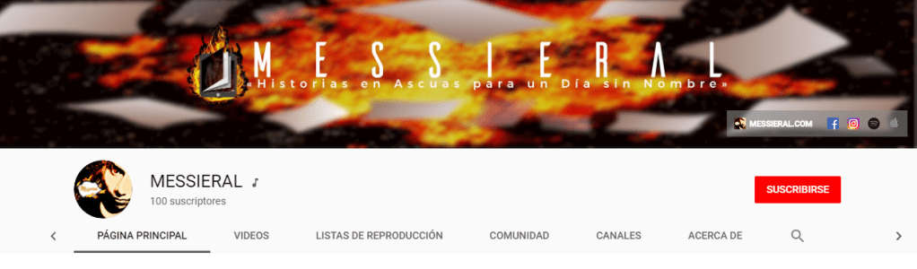 Canal Oficial de Artista de Messieral en&nbsp;YouTube